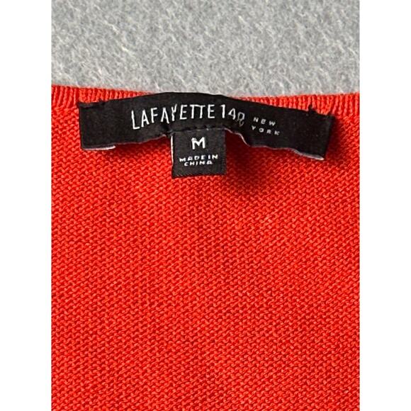 Womens Lafayette 148 NY Red Knit Tank Top Size M - Picture 2 of 4